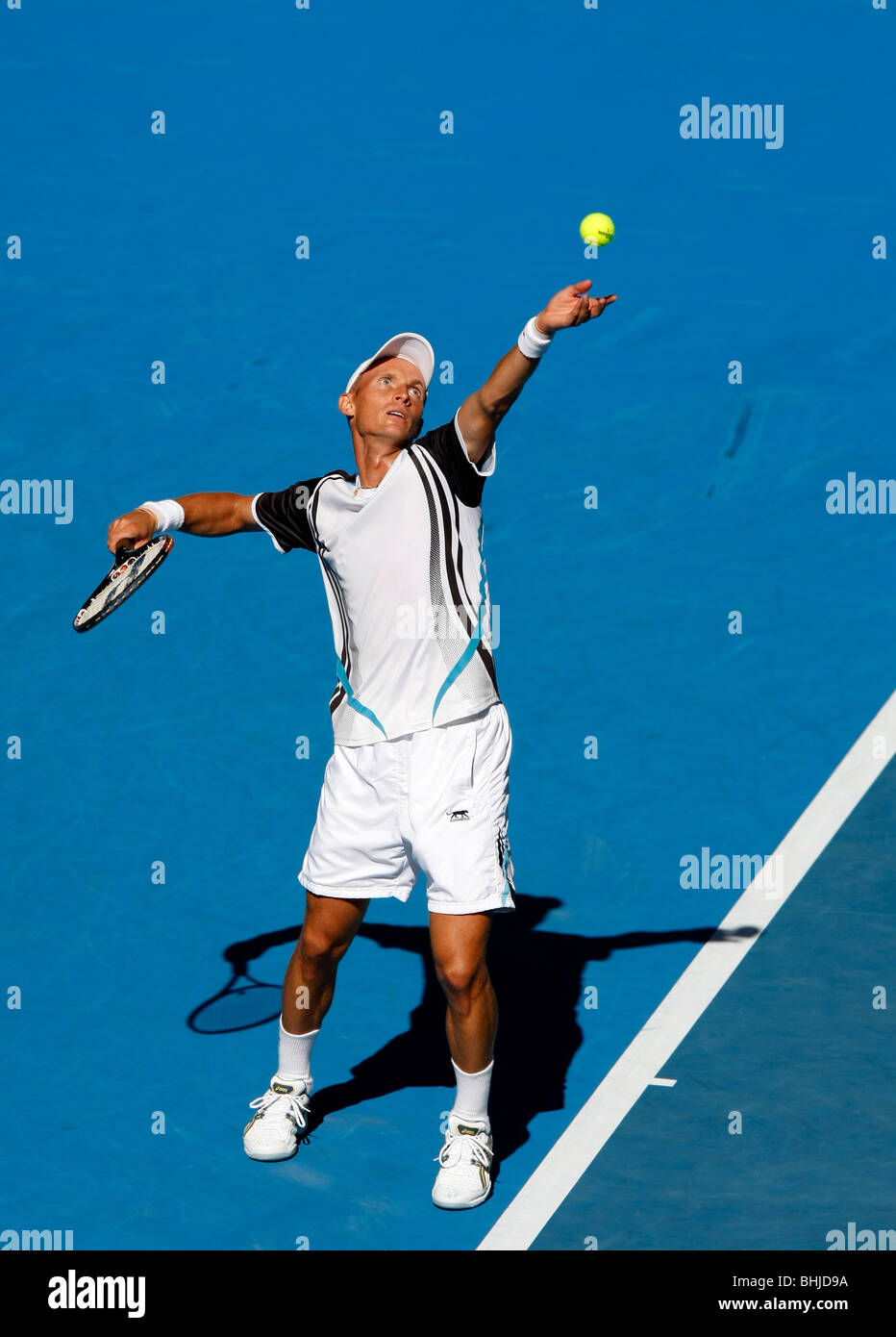 Nikolay Davydenko (RUS) presso l'Australian Open 2010 a Melbourne, Australia Foto Stock