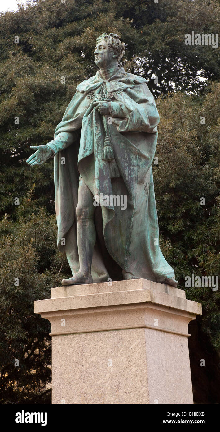 Statua di bronzo di Re Giorgio IV, Brighton Foto Stock