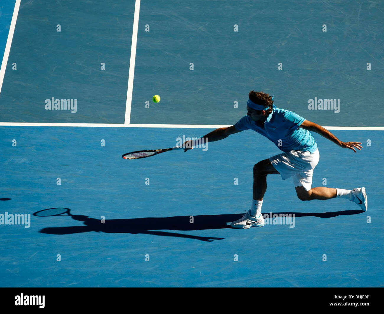 Roger Federer (SUI) presso l'Australian Open 2010 a Melbourne, Australia Foto Stock