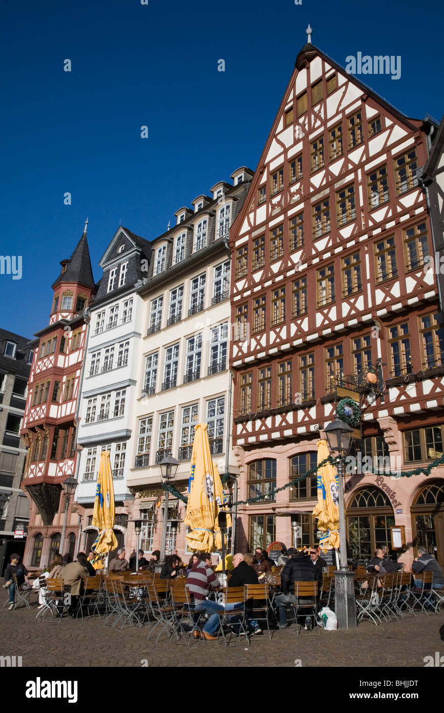 Romerplatz. Frankfurt am Main, Germania Foto Stock