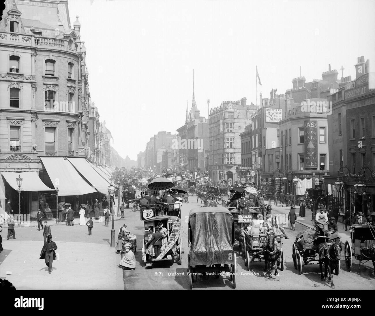 Oxford Street, Westminster, London, 1870-1900. Artista: York Foto stock -  Alamy
