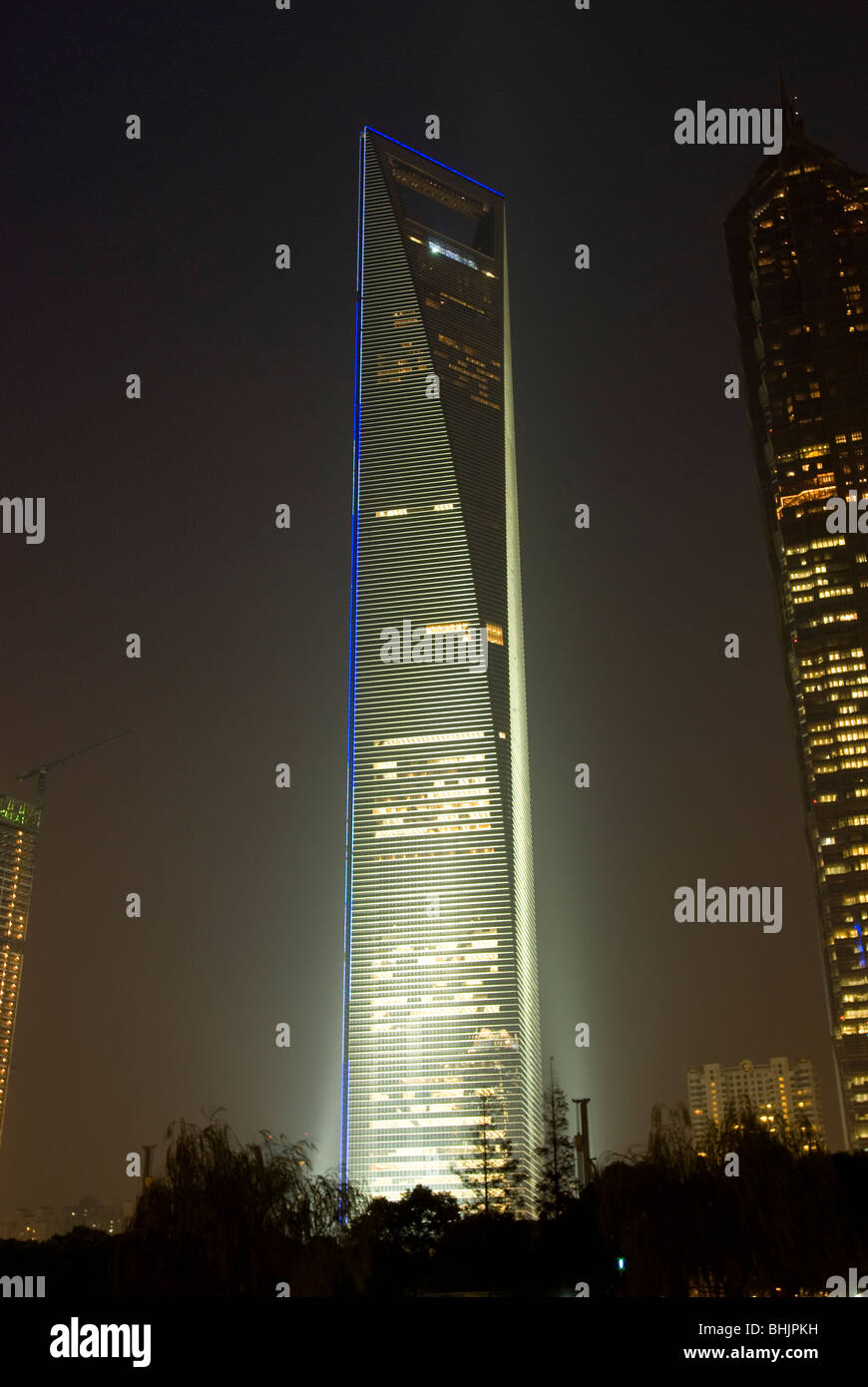 World Financial Center di Pudong, Shanghai, Cina e Asia Foto Stock