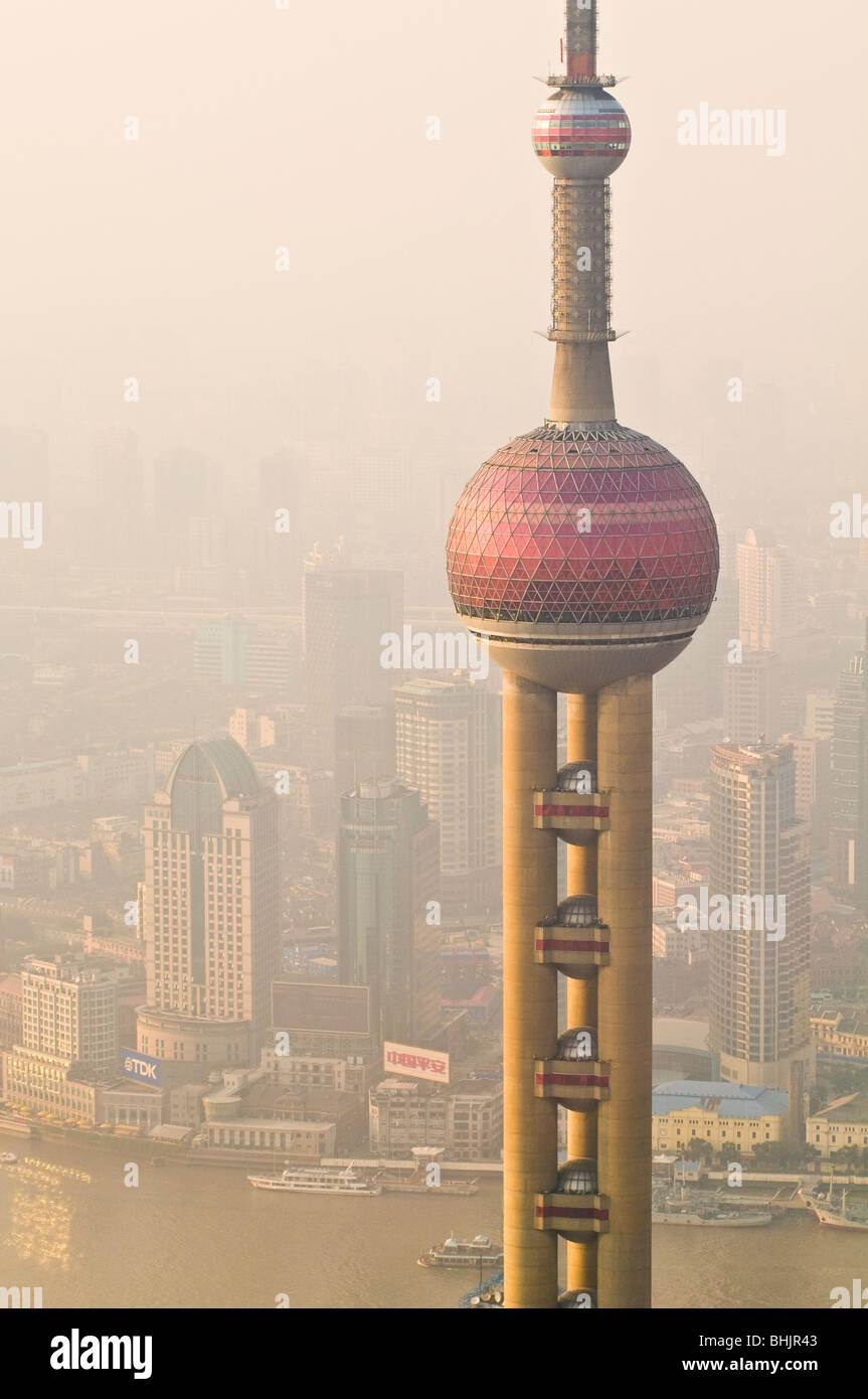 I moderni grattacieli di Pudong, Shanghai, Cina e Asia Foto Stock