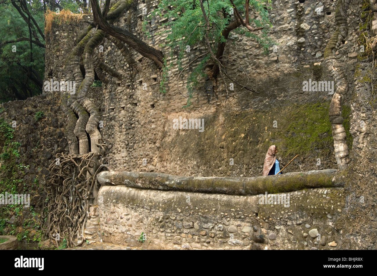 Nek Chand straordinari del giardino di roccia di migliaia di sculture in ceramica, Chandigarh, Punjab, India Foto Stock