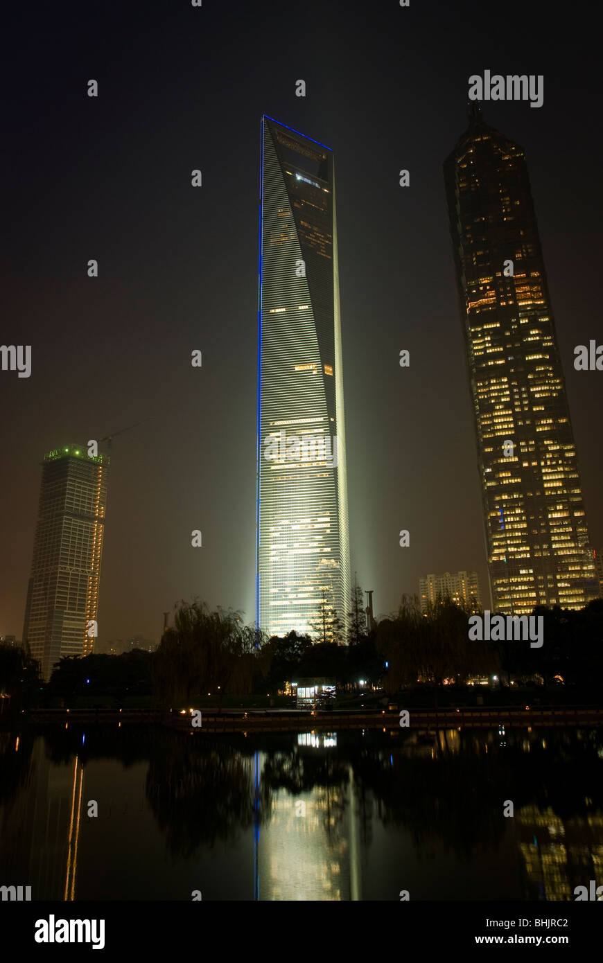 World Financial Center di Pudong, Shanghai, Cina e Asia Foto Stock