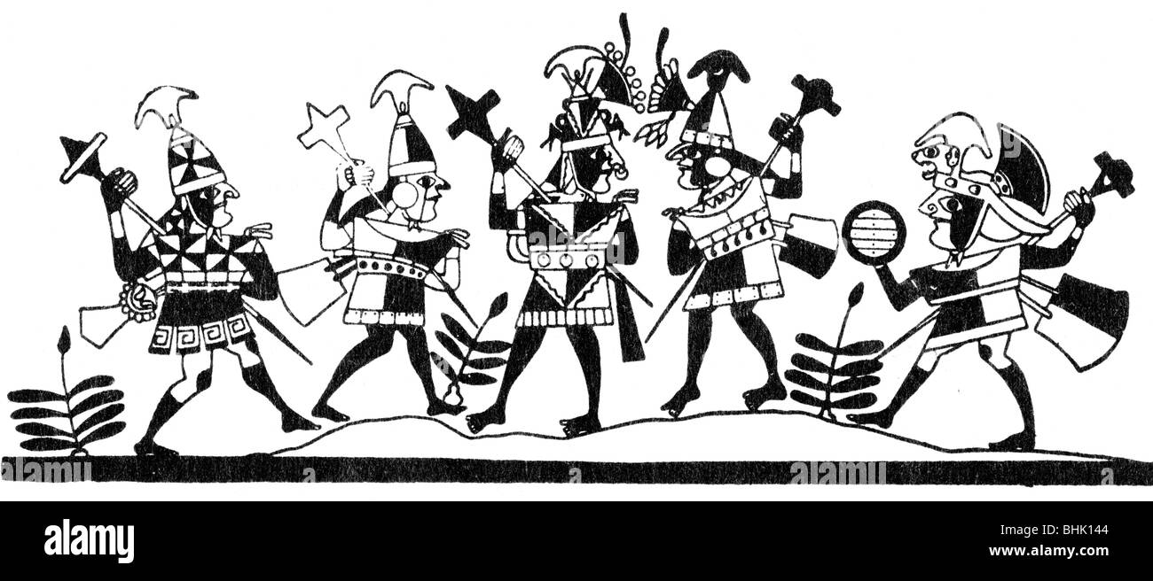 Geografia Viaggio Messico Impero Azteco Conquistadores Spagnoli In Messico Dopo Disegni Azteco America Centrale Storico Storico Conquista Conquistatore Conquistatori Indiani Nativi Indigeni Aztechi Soldati Militari Vestito Di