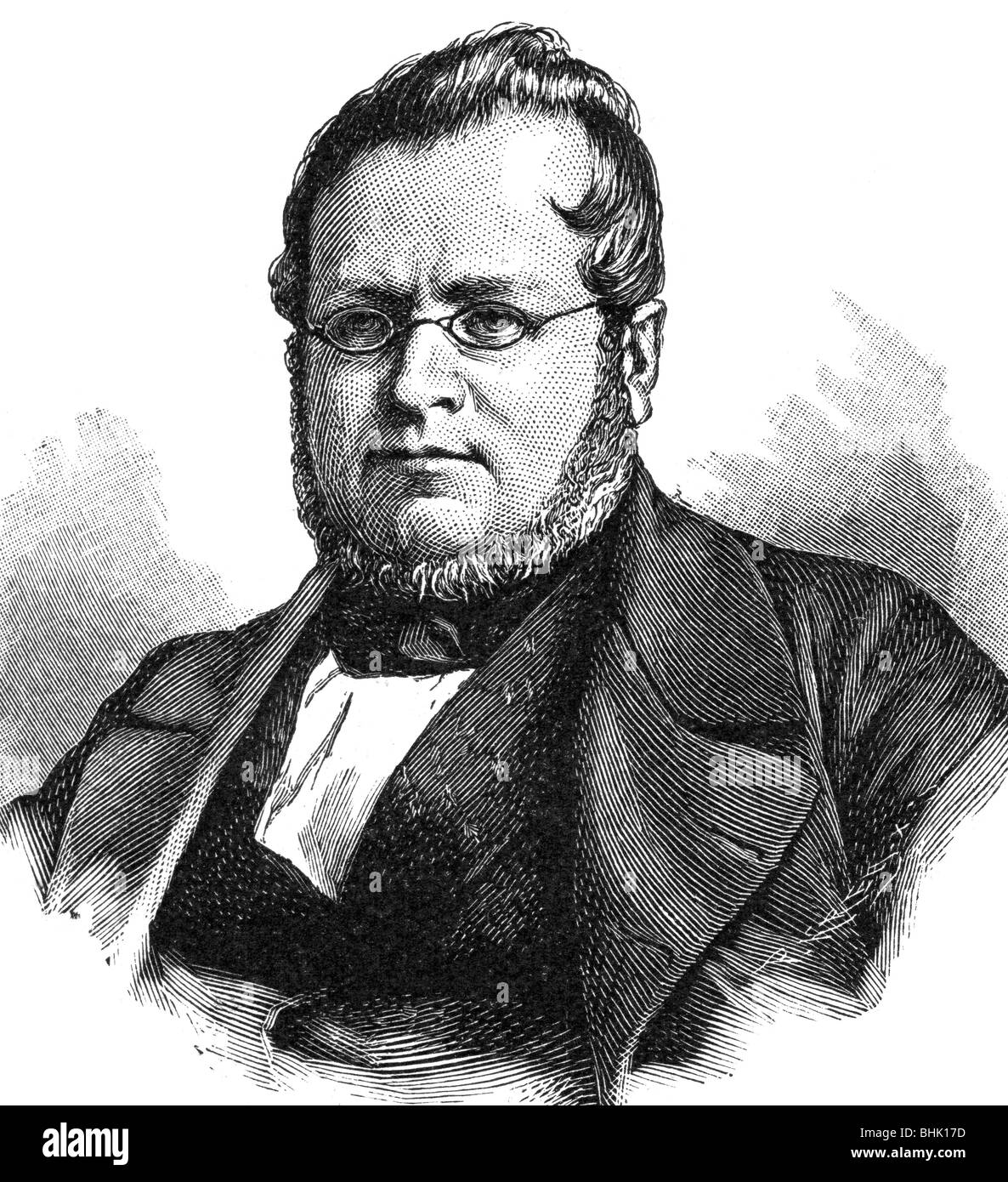 Cavour, Camillo, Conte di, 10.8.1810 - - 6.6.1861, politico italiano, primo Ministro del Regno di Sardegna 1852 - 1859 e 1860 - 1861, ritratto, litografia di Desmaison, 1856, Foto Stock