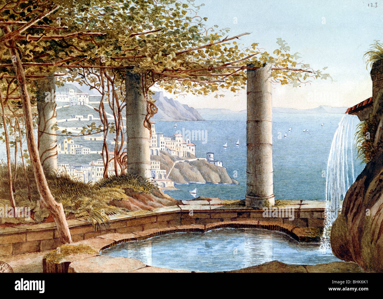 'Am Amalfi Mai", 1831, dal tedesco compositore classico Felix Mendelssohn. Artista: Felix Mendelssohn Foto Stock