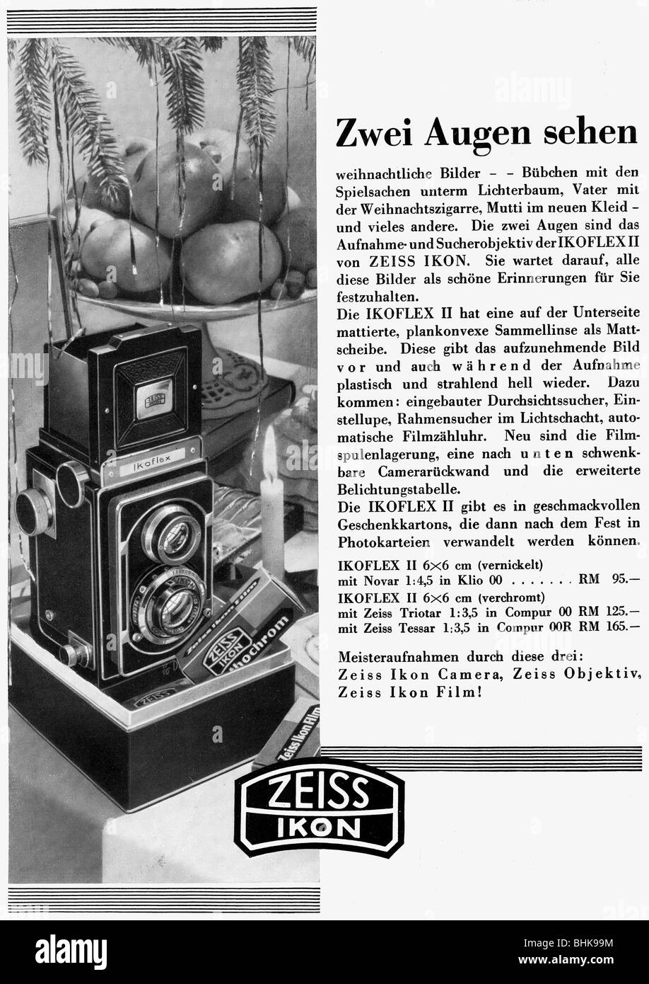 Pubblicità, fotografia, fotocamere, Zeiss Icona, pubblicità, 'Atlantis', dicembre 1936, , Foto Stock