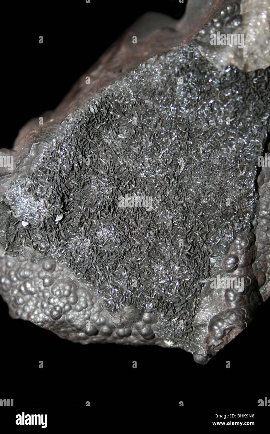 Ematite Specularite Botryoidal forme Foto Stock