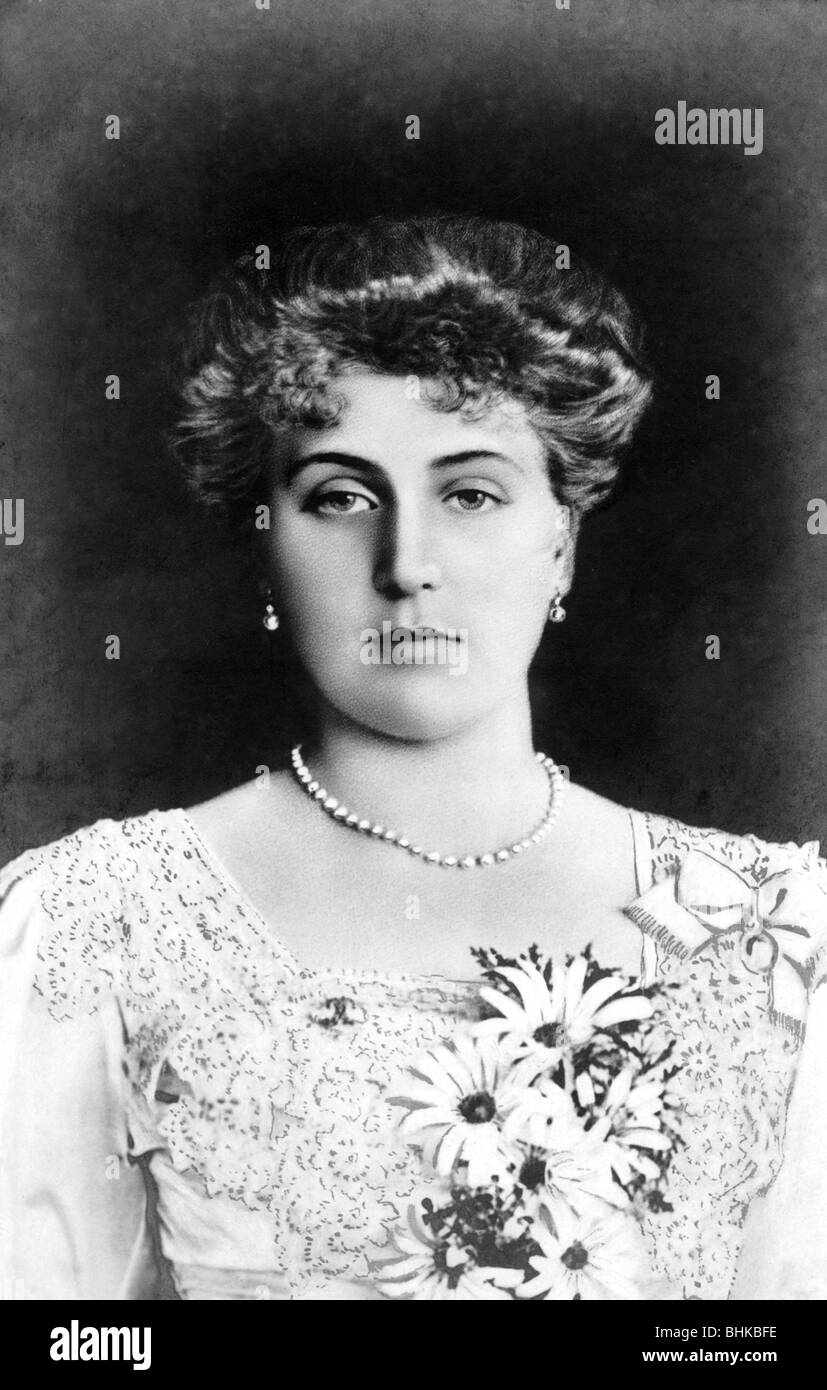 Victoria Eugenia, 24.10.1887 - 15.4.1969, Regina Consort od Spagna 31.5.1906 - 14.4.1931, ritratto, cartolina, circa 1910, , Foto Stock