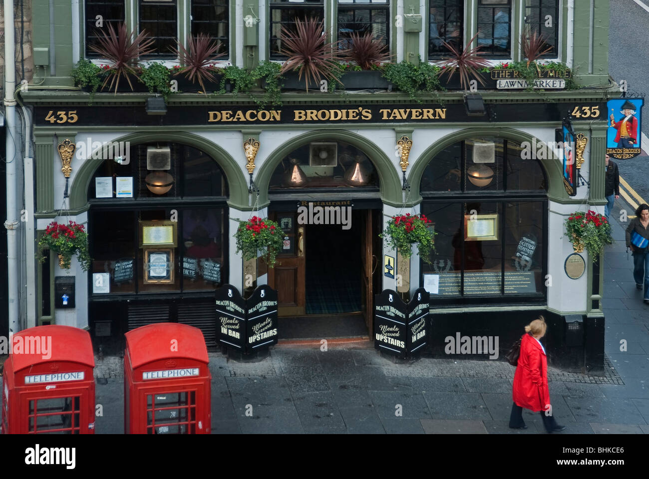 Il diacono Brodie's Tavern, Royal Mile di Edimburgo Foto Stock