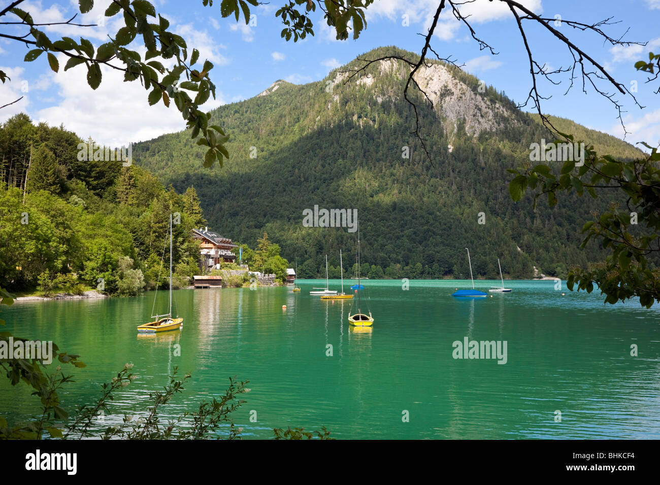 Il Lago Walchensee, Baviera, Germania meridionale, Europa Foto Stock