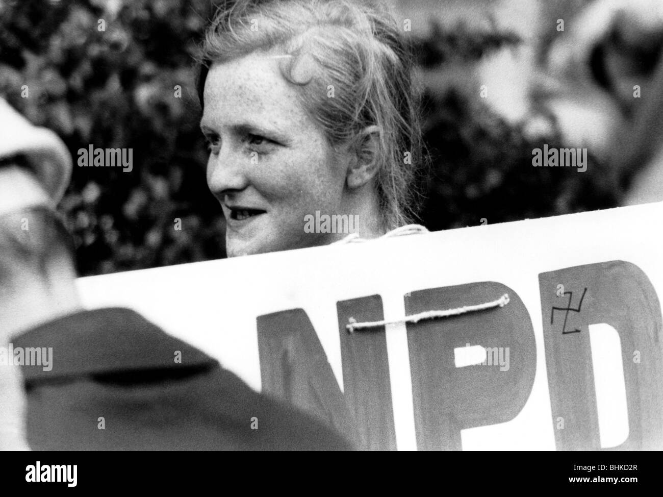 Geografia / viaggio, Germania, politica, partiti, Partito Nazionale democratico (Nationaldemokratische Partei, NPD), manifestazione, circa 1970, Foto Stock