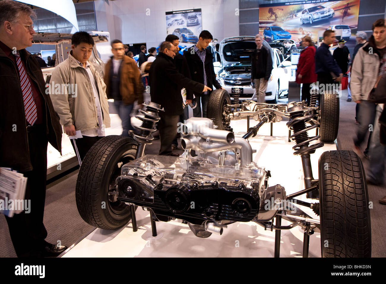 La folla lo studio auto struttura telaio Foto Stock