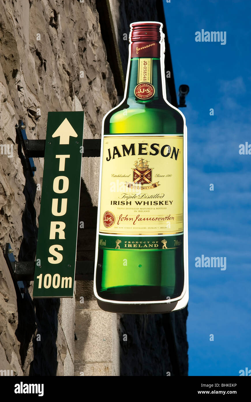 Old Jameson Distillery annuncio, Dublino Foto Stock