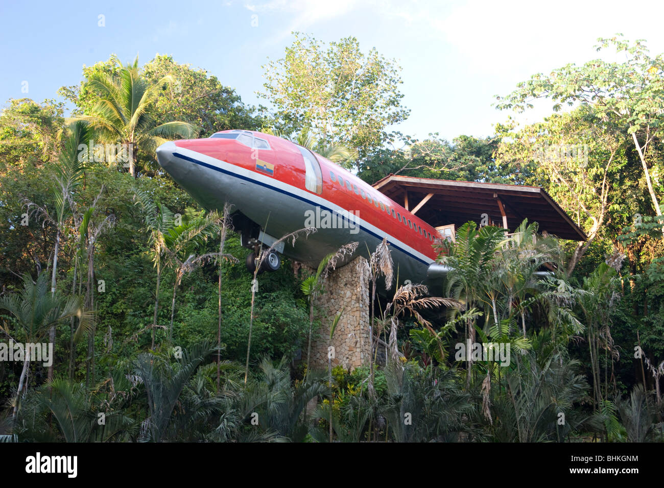 Boeing 727 camera presso l'Hotel Costa Verde, Manuel Antonio, Costa Rica Foto Stock