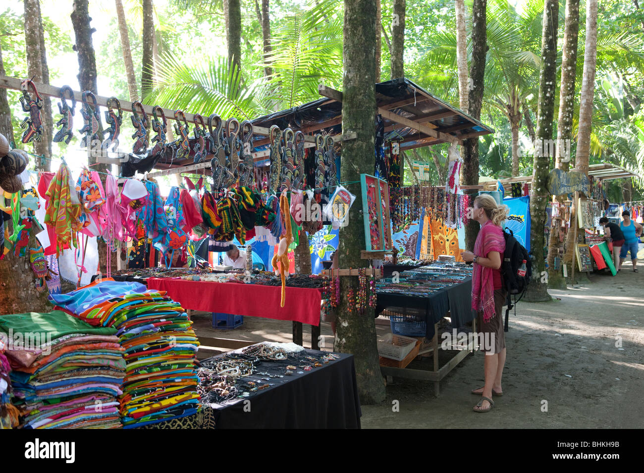 Mercato hippy in Dominical, Puntarenas, Costa Rica Foto Stock