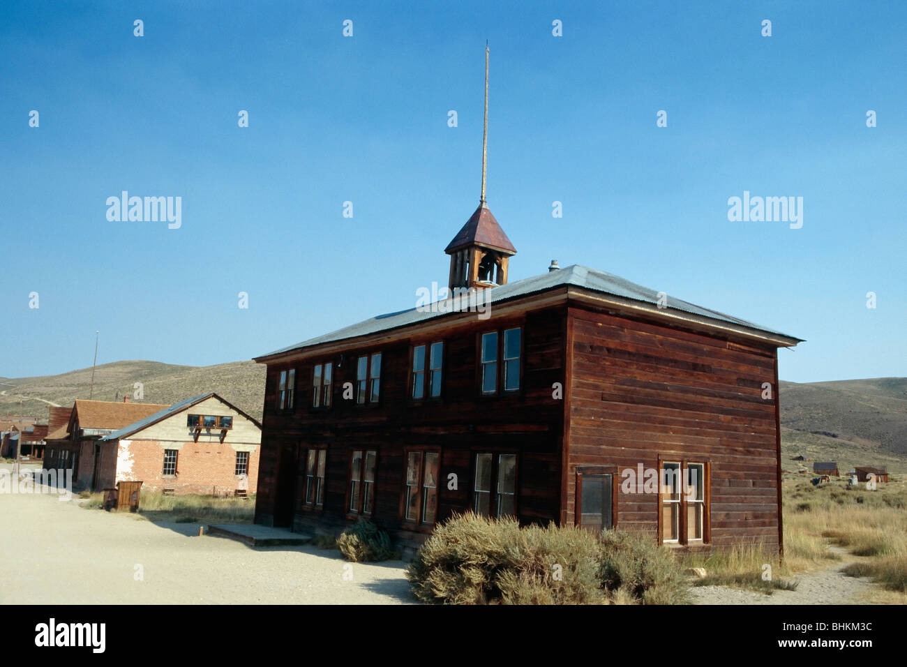 Bodie edificio scolastico, Bodie State Historic Park, California Foto Stock