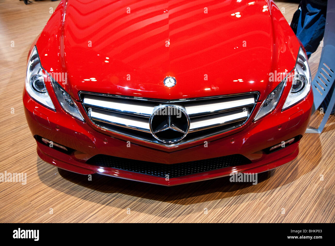 'Mercedes Benz' 'Classe C' della griglia anteriore closeup Foto Stock