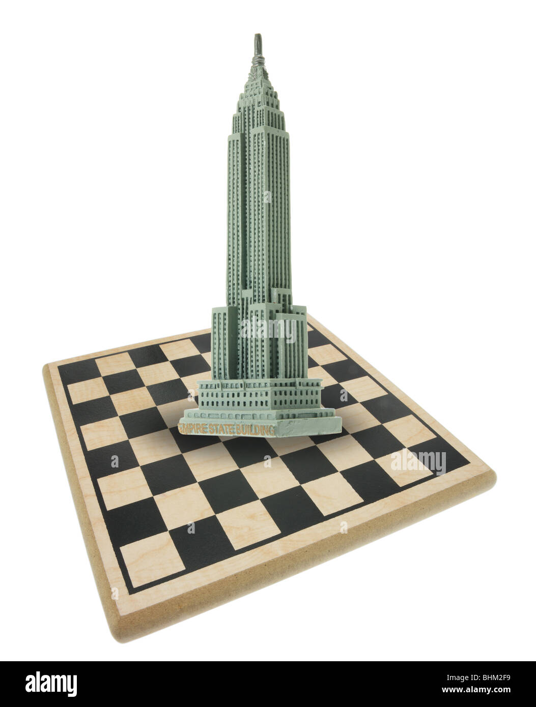 Empire State Building Souvenir sulla scacchiera Foto Stock