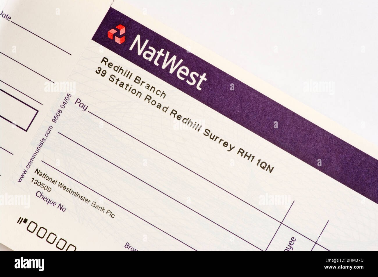 National Westminster Bank Aprire il libretto degli assegni Foto Stock