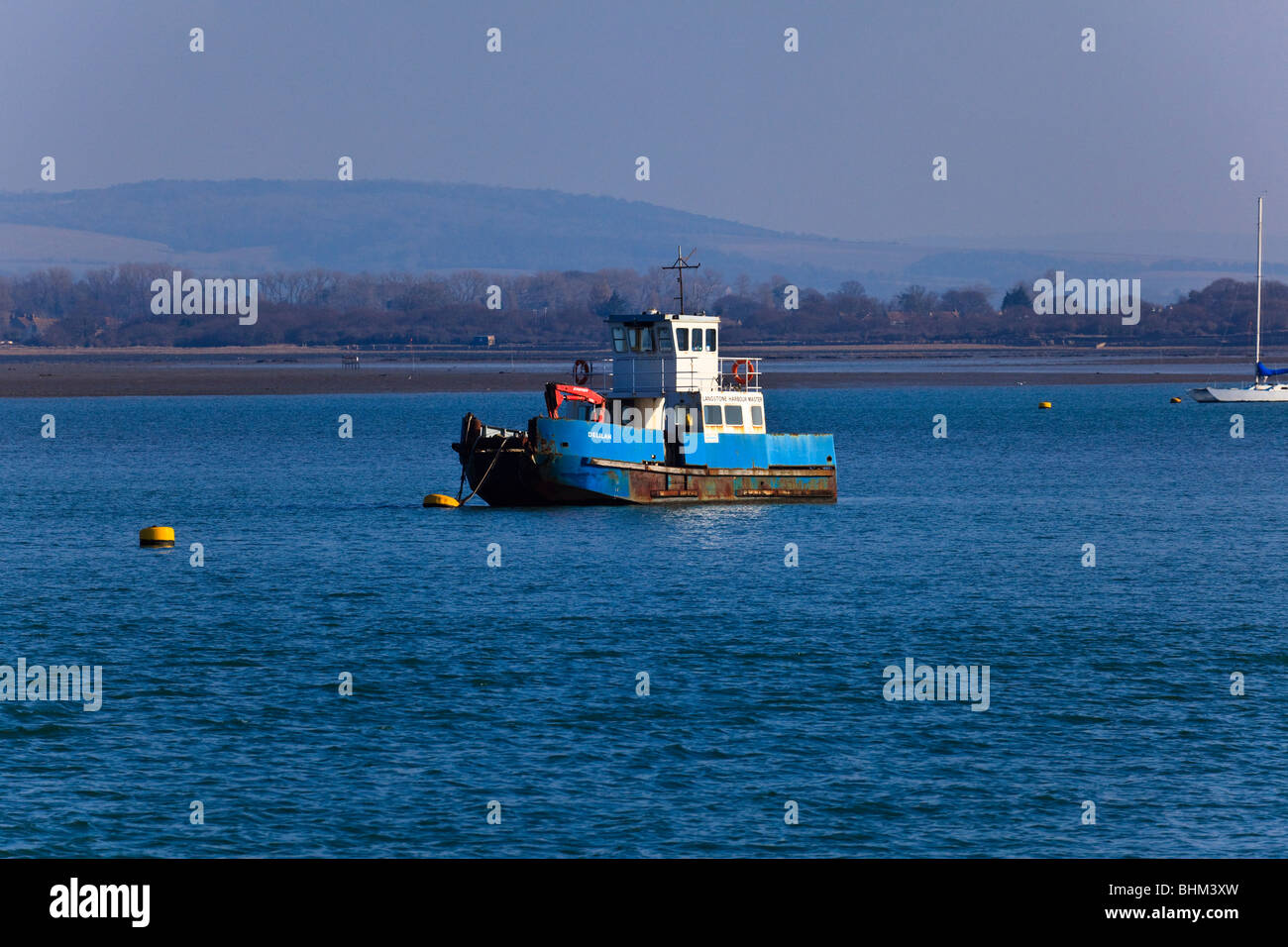 Capitaneria di porto di lanciare, Langstone Harbour, Hampshire, Regno Unito Foto Stock