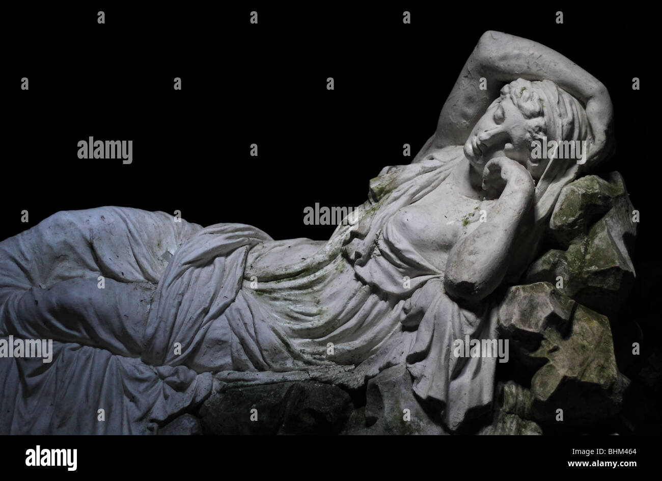 Ninfa del Grot statua sulla base di dea Ariadne credeva di essere dalla scultura Giovanni Cheere Foto Stock