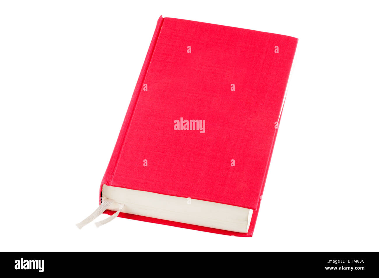 Il libro rosso isolato su uno sfondo bianco Foto Stock