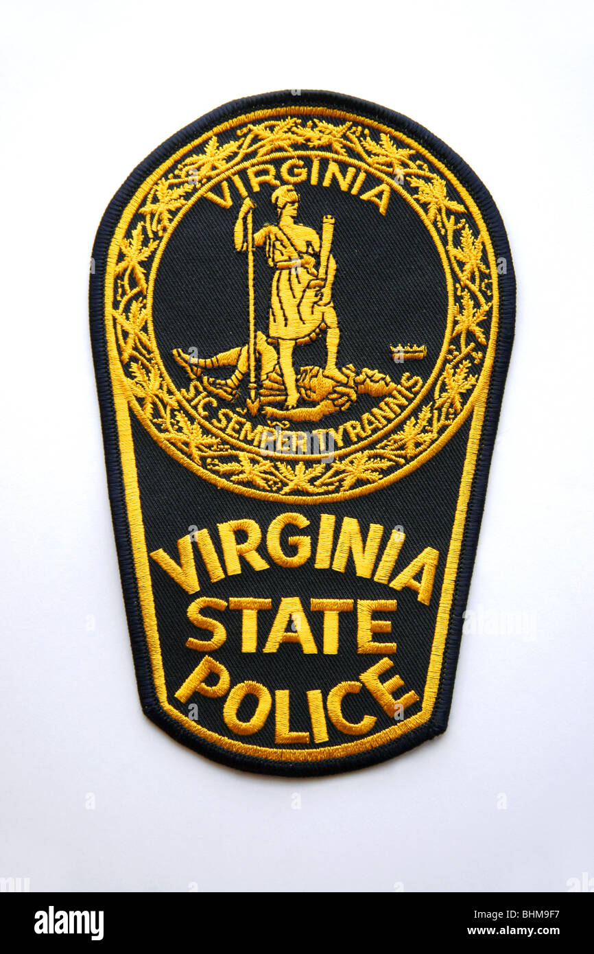 Patch di Virginia Polizia di Stato Foto Stock