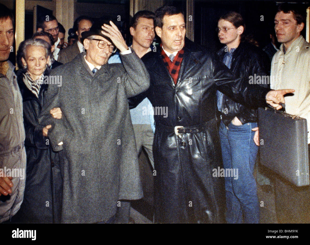 Erich Honecker è stato arrestato in su 29.01.1990, Berlino, RDT Foto Stock
