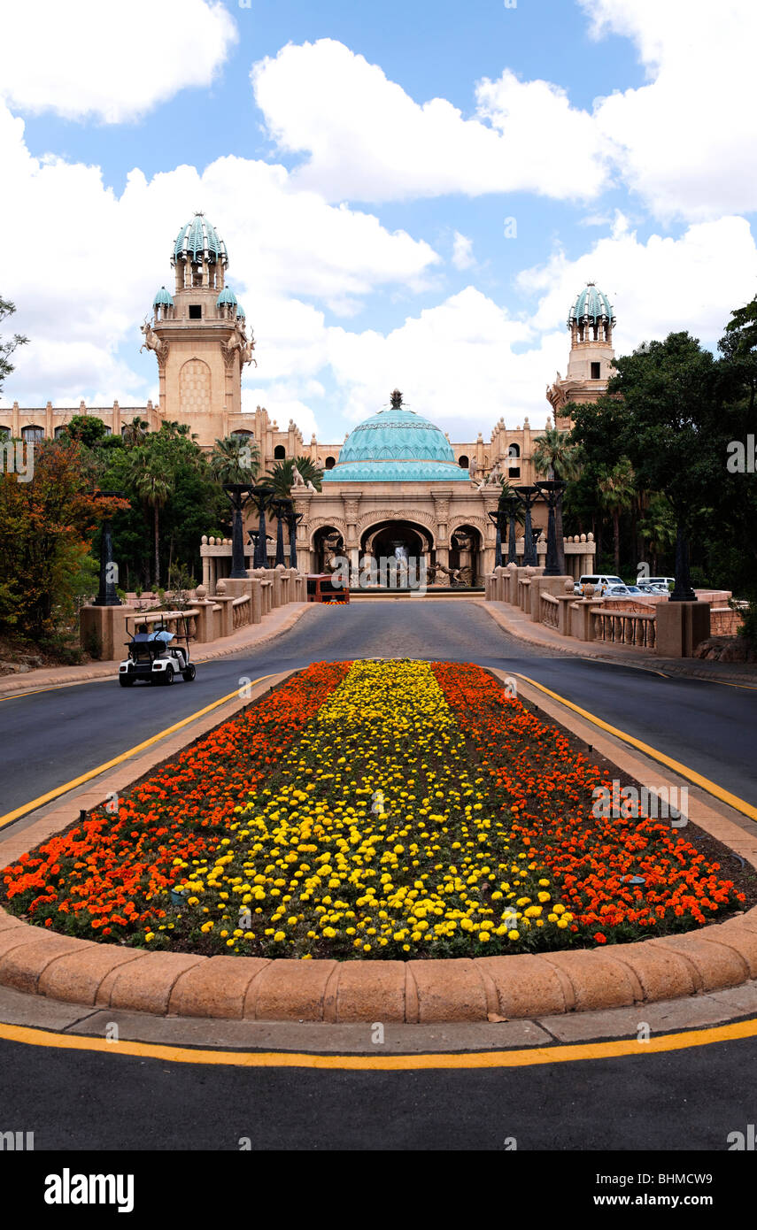 Ingresso al Palazzo della Città Perduta Hotel Suncity Provincia di nord-ovest Il Sud Africa Foto Stock