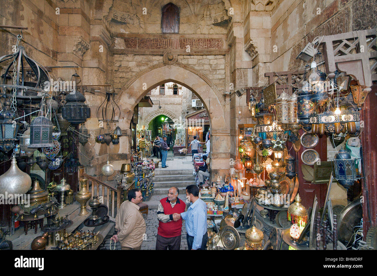 Bazaar di Khan el Khalili Il Cairo, Egitto Foto Stock