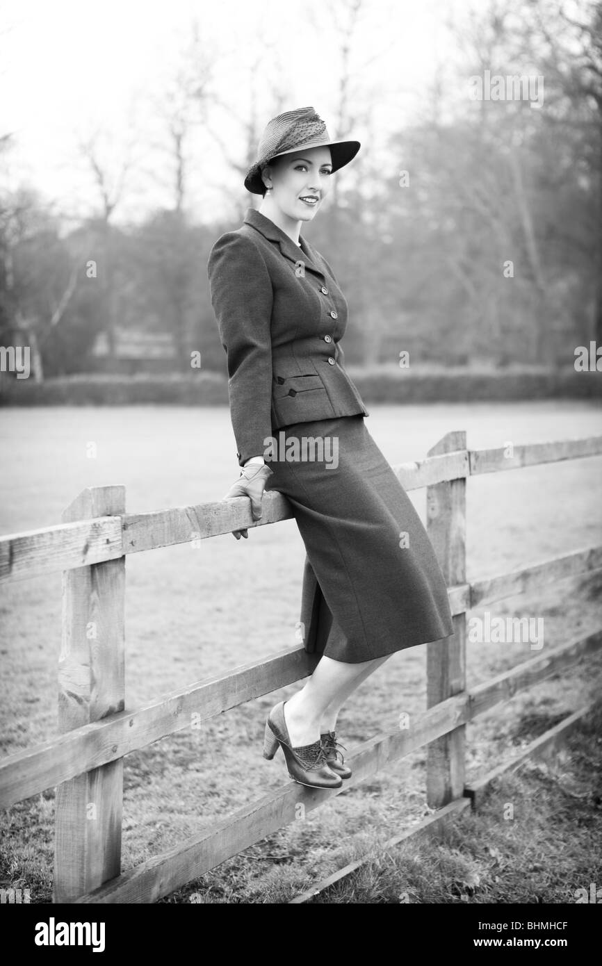 1940's Fashion ritratto Foto Stock