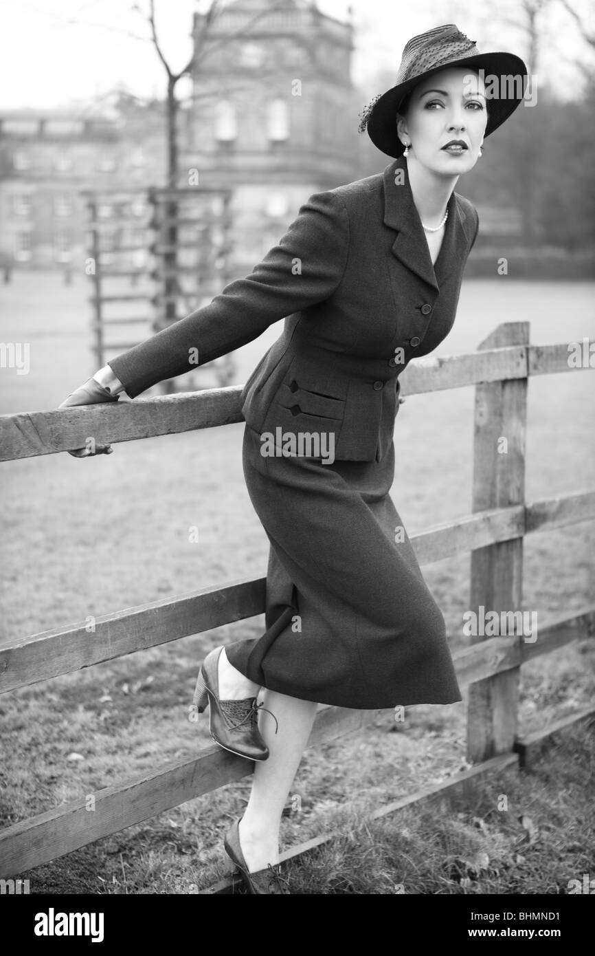 1940's Fashion ritratto Foto Stock