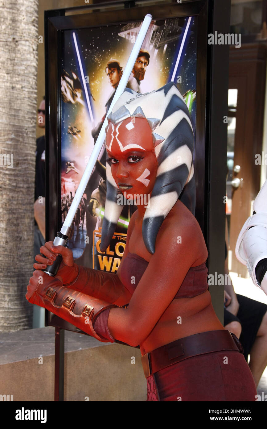 ASHSOKA TANO STAR WARS: The Clone Wars U.S. PREMIERE HOLLYWOOD LOS ANGELES STATI UNITI D'AMERICA 10 Agosto 2008 Foto Stock