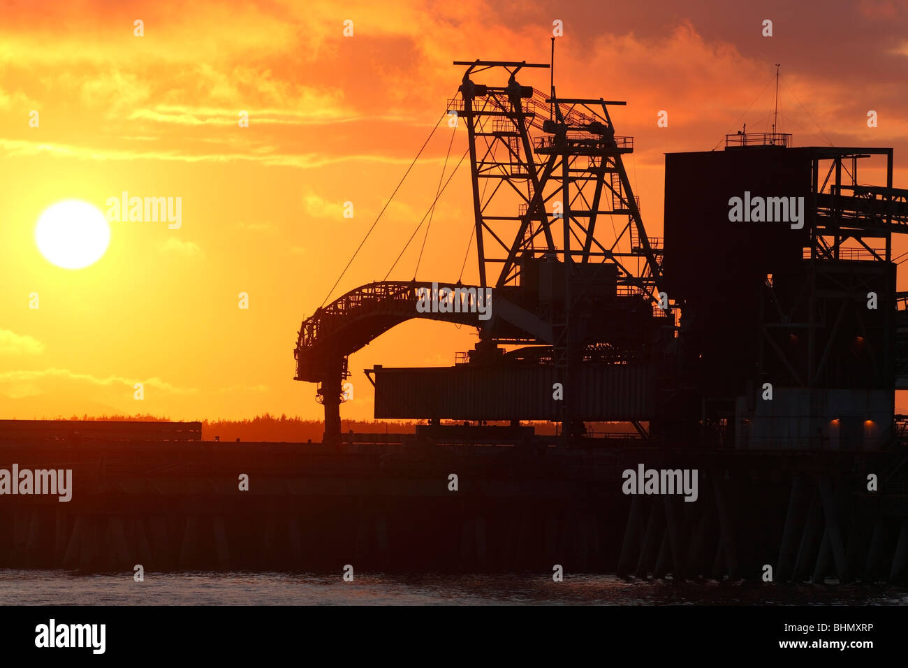 Il carbone terminale di carico, Ridley Isola, Prince Rupert, BC Foto Stock