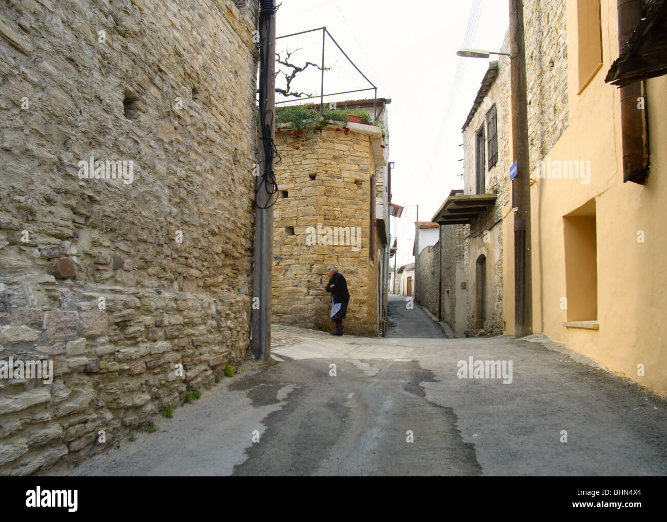 Graziosa vecchie strade di Limassol, Cipro Foto Stock