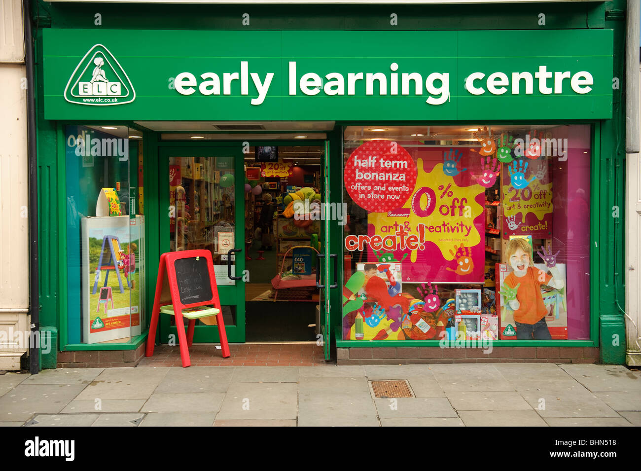 Il Early Learning Center giocattolo educativo shop, newport gwent UK Foto Stock