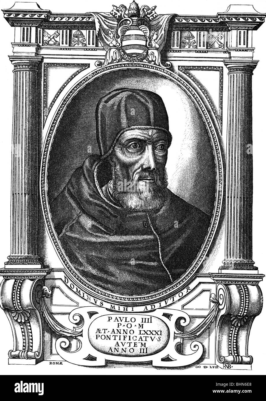 Gregory VII (Hildebrand of Soana), 1020 - 25,5.1085, papa 1073 - 1085, san, ritratto, incisione su legno dopo la pittura di Karl Herrmann, 1844, Foto Stock