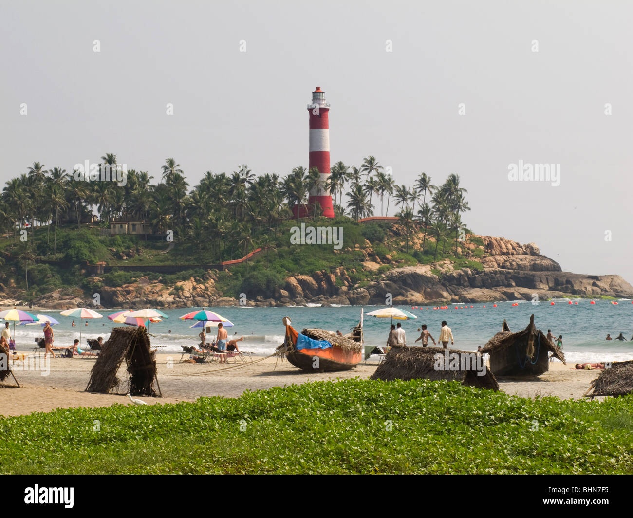 India Kerala, Kovalam, Faro (ADAM) spiaggia Foto Stock