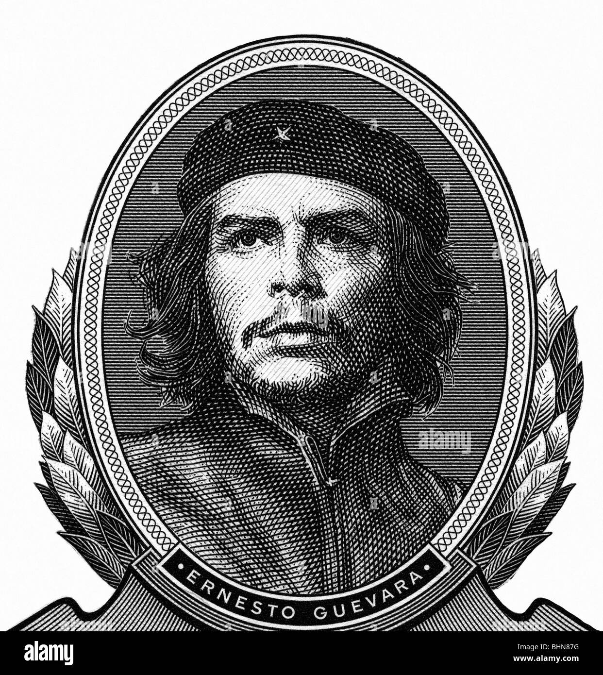 Guevara Serna, Ernesto "Che", 14.5.1928 - 9.10.1967, rivoluzionario argentin, ritratto, il dettaglio di una banconota cubana, 3 pesos, Foto Stock