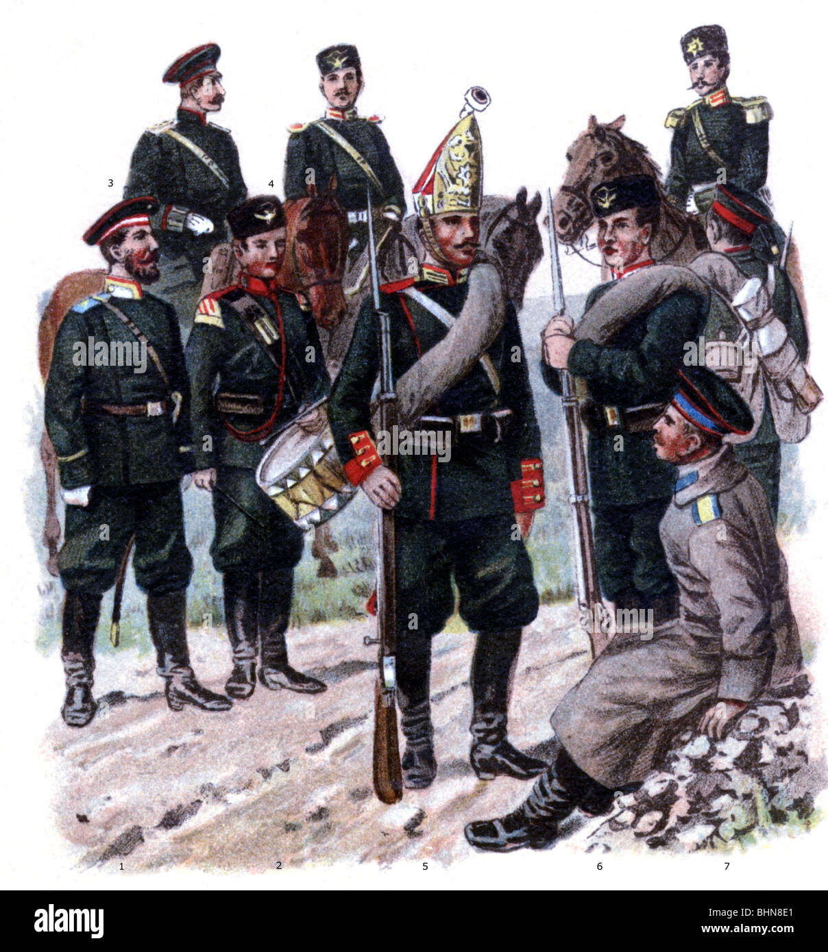 Militare, Russia 1896, Foto Stock