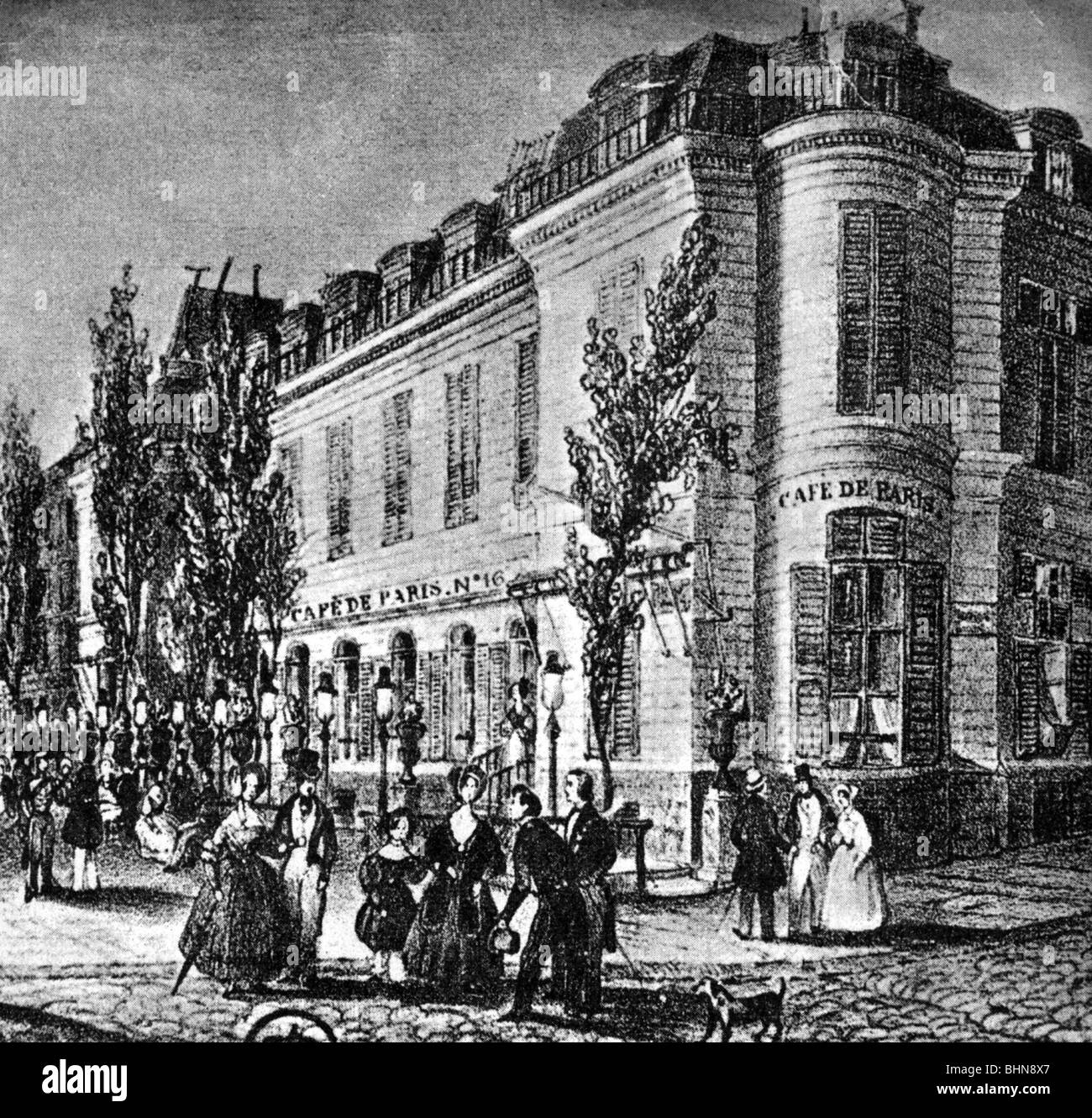 Geografia / viaggio, Francia, Parigi, gastronomia, caffetteria, 'Cafe de Paris', dopo l'incisione, inizio 19th secolo, , Foto Stock