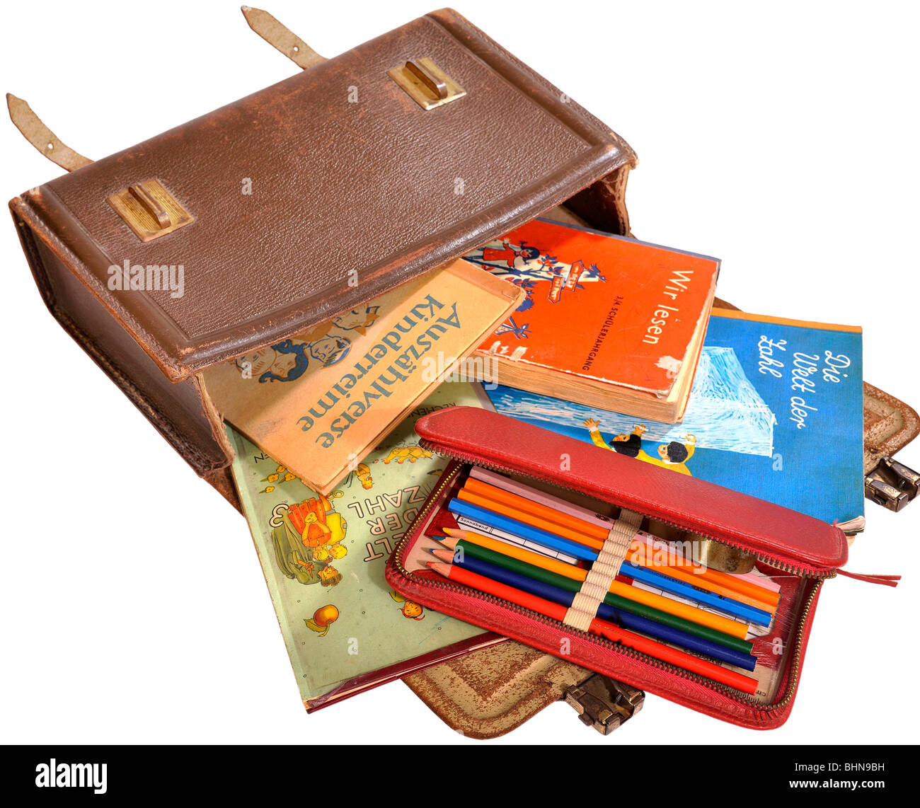 Istruzione, scuola, borsa scolastica, Germania, 1955, Foto Stock