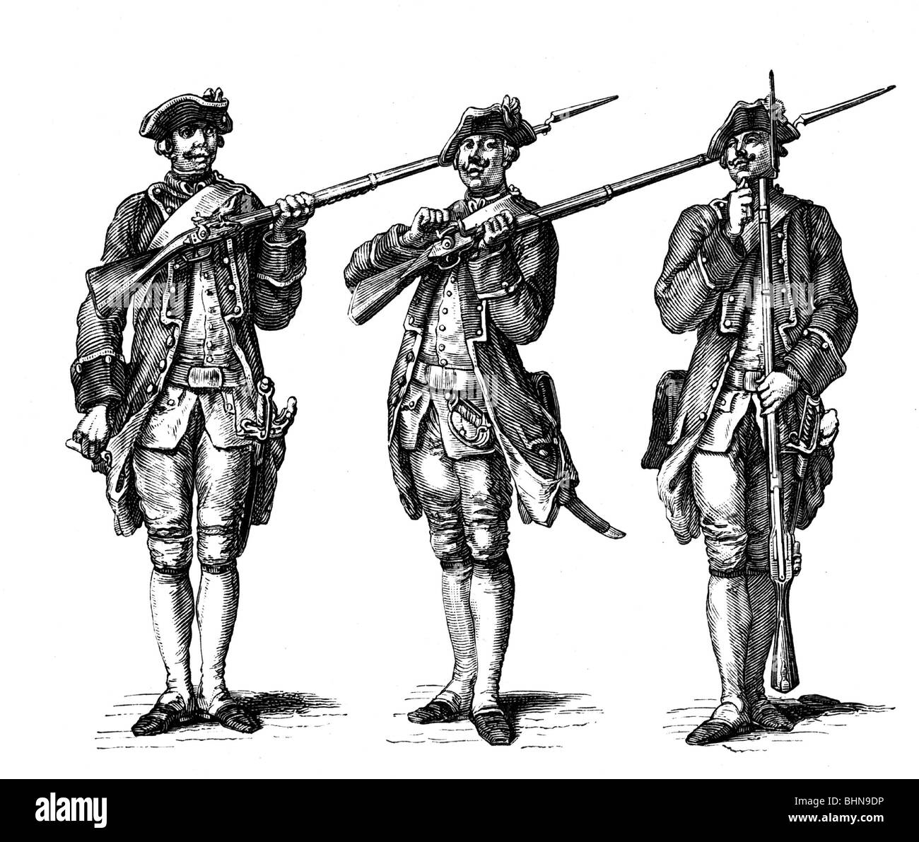 Militare, Francia, fanteria, 1766, Foto Stock
