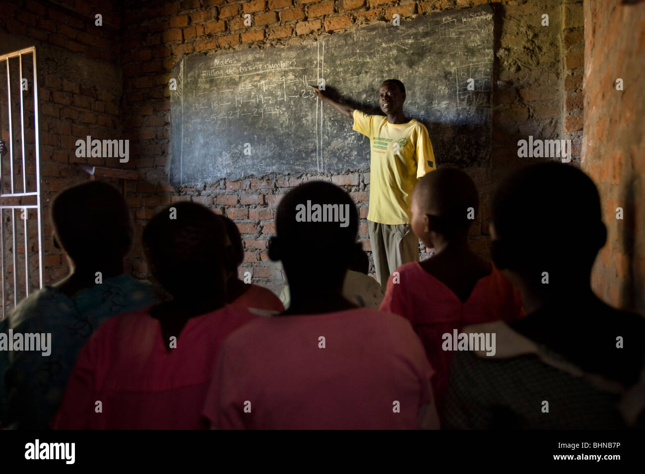 Aula in sessione in città Amuria, teso sottoregione, Uganda, Africa orientale. Foto Stock