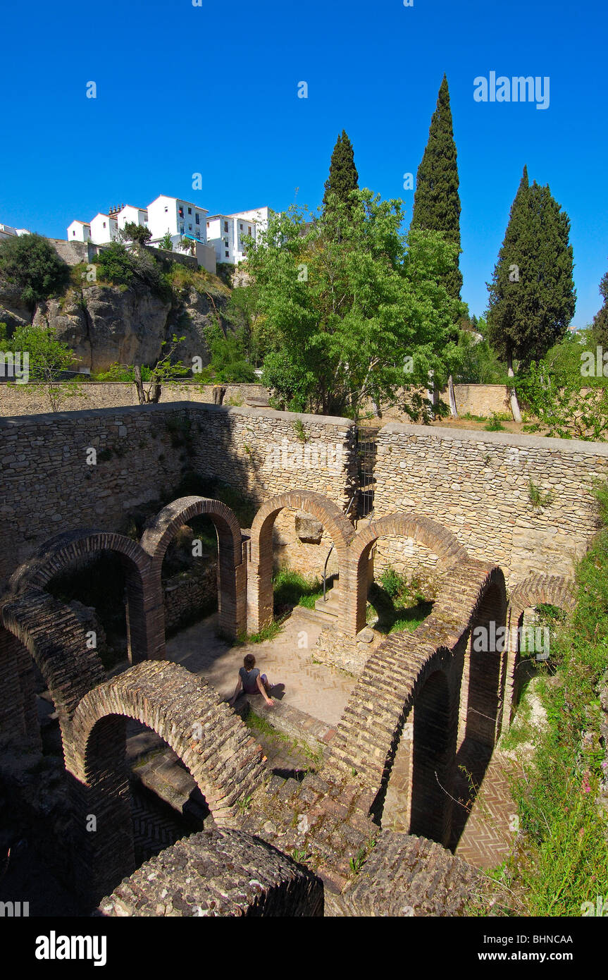 Bagni moreschi di Ronda (c. Xiii secolo). La provincia di Malaga, Andalusia, Spagna Foto Stock