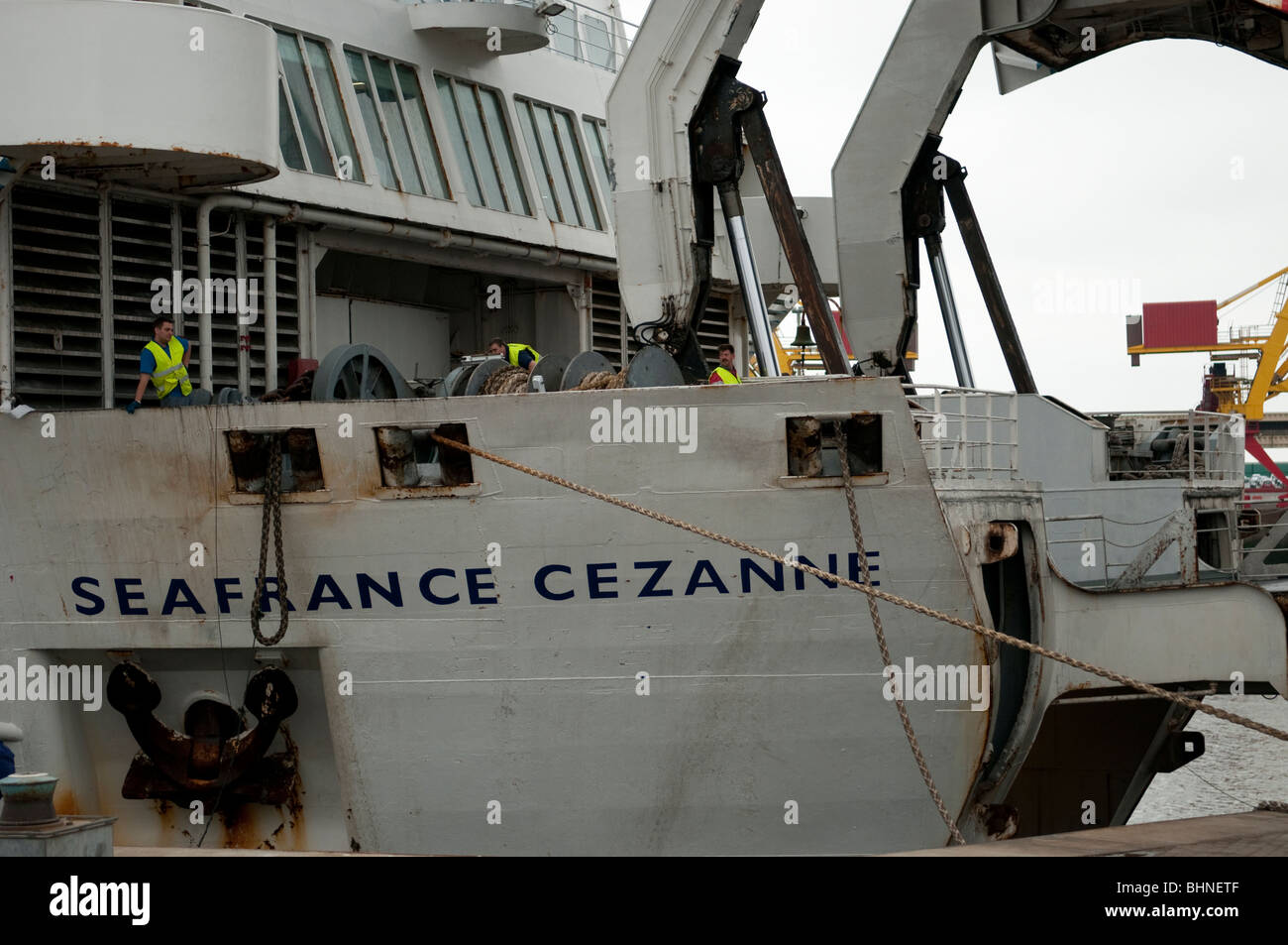 Seafrance Cezanne traghetto con archetto porte aperte Foto Stock