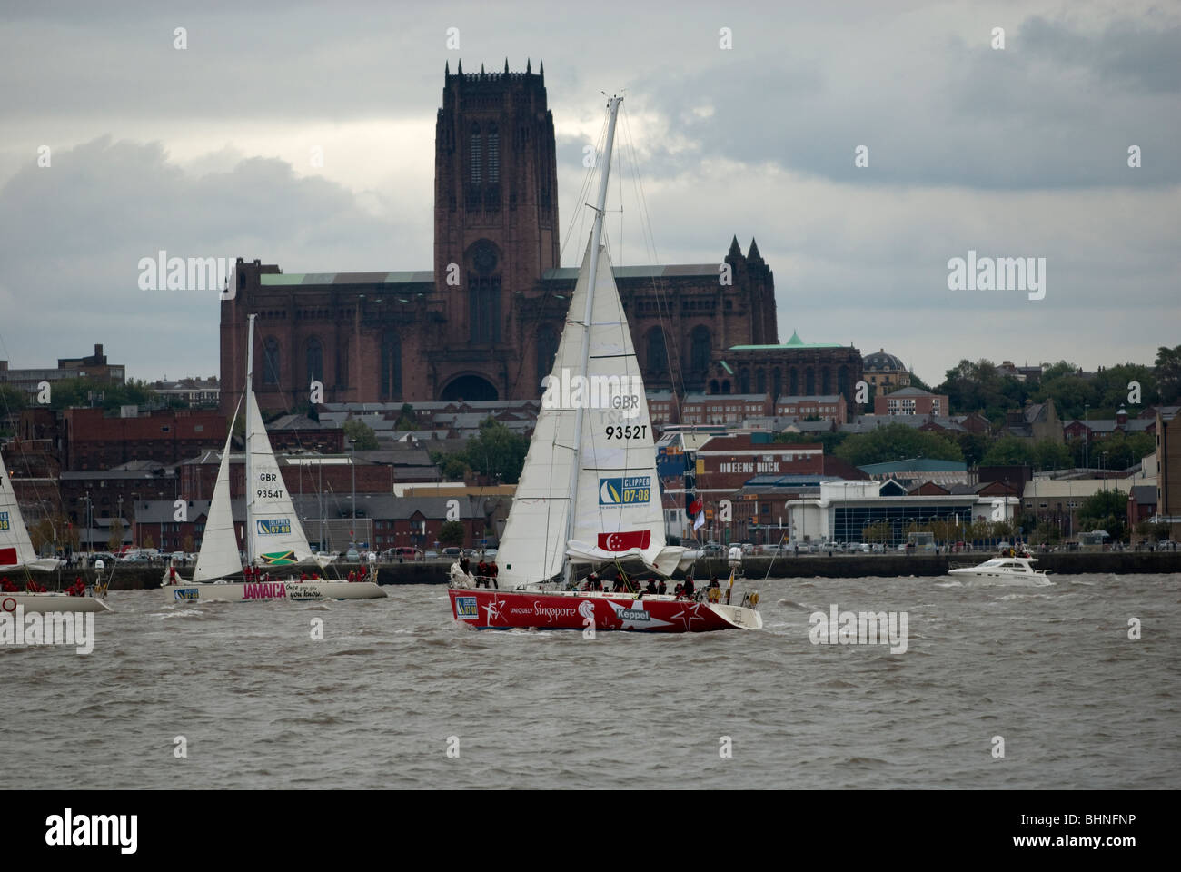 Clipper il giro del mondo in barca a vela Liverpool Foto Stock
